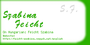 szabina feicht business card